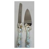 Beach Theme Cake Cutter and Server