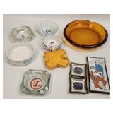 10 pcs Assorted Ashtrays etc as Pictured