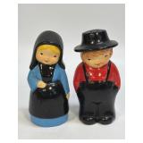 Vintage Salt and Pepper Set Amish Boy And Girl