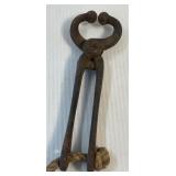Antique Bull Nose Lead Ring Pliers 8" Vintage