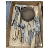 Tray Lot of some Early Kitchen Tools as Pictured