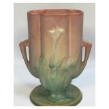 ROSEVILLE PINK/GREEN THORNAPPLE PILLOW VASE