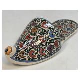 Vintage Ceramic Shoe Wall Pocket Hand Painted