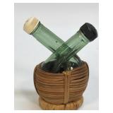 Vintage Salt & Pepper Shakers Double Chianti