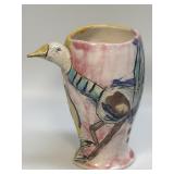Handmade Ceramic Vase With Colorful Abstract