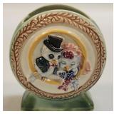 Japan  Hand Painted  Florart Birds Wall Pocket as