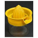 Vintage Gemco USA Citrus Juicer Reamer Glass Jar