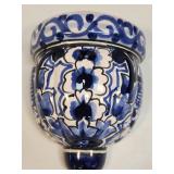 Ceramic Made in Mexico Blue and White Wall Pocket