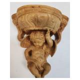 Vintage Cherub Wall Pocket Resin as Pictured