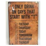 8ï¿½ X 11.75ï¿½ Metal Sign As Pictured