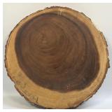 Threshold Round Bark Edge Platter Acacia Wood