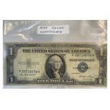 1935 Series Silver Certificate One Dollar Bill