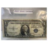 1935 Series Silver Certificate One Dollar Bill