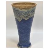Ocean Design Vase Textured Waves Signed 8.5ï¿½
