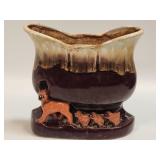 McCoy Pottery  ï¿½Boxer with Puppiesï¿½ Wall Pocket