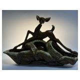 Authentic MCM Mid Century Deer Fawn Planter Table