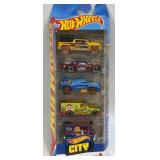 5 Assorted Hot Wheels Die Cast Cars As Pictured