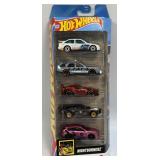 5 Assorted Hot Wheels Die Cast Cars As Pictured