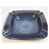 Vintage Ceramic Germany Blue Ashtray With