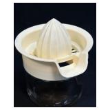 Vintage Gemco USA Citrus Juicer Reamer Glass Jar
