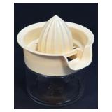 Vintage Gemco USA Citrus Juicer Reamer Glass Jar