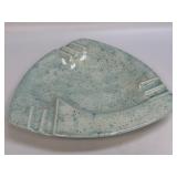 Vintage Ceramic Ashtray Blue Speckled Design