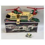 2001 Hess Truck, Helicopter With Motorcycle IOB