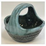 HULL F24 POTTERY GREEN DRIP GLAZE PLANTER CANDY