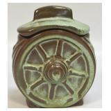 Vintage Frankoma Pottery Wagon Wheel Sugar Bowl
