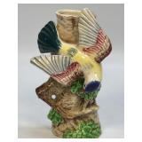 Vintage Parrot On Stump Bud Vase Wall Pocket 5ï¿½