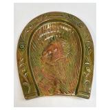 Vintage Ceramic Art Pottery Horse Shoe Ashtray