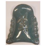 Stamped Pottery Wall Pocket with Starfish as