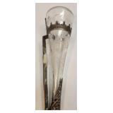 Lead Crystal Etched Wall Pocket with Hanger 8.5"