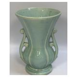 VINTAGE NELSON MCCOY POTTERY VASE - LIGHT GREEN