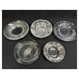 Assorted Glass Ashtrays As Pictured