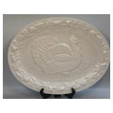 Vintage White Turkey Thanksgiving Platter