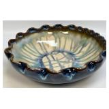 10.5" Vintage Blue Drip Studio Pottery Decorative