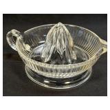 Vintage Clear Glass Ribbed Juicer / Reamer
