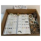 60 or More Pieces of Jewelry including 36 Pair of