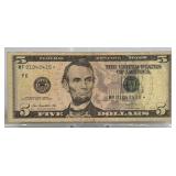 2013 Series $5 Bill Star Note
