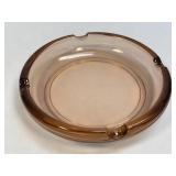 Vintage Large Mid Century Modern Rose Pink Glass