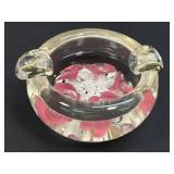 Vintage St Clair Hand Blown Controlled Bubble Red