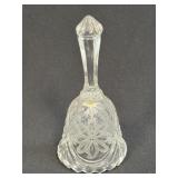 Vintage Crystal Cut Glass Bell with Etched