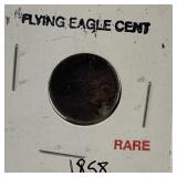 1858 Flying Eagle One Cent Piece Rare