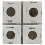 Set of Four V-Nickels