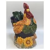 Vintage Rooster Cookie Jar: Colorful Farmhouse