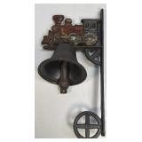 VINTAGE TRAIN LOCOMOTIVE 2 SIDED CAST IRON WALL
