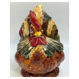 Vintage Atlantic Mold Rooster Canister Hand