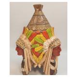 Vintage 1980 Native American 3 Indian Chief Heads