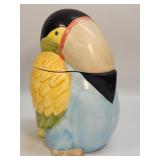 Vintage Toucan Exotic Colorful Bird Cookie Jar as